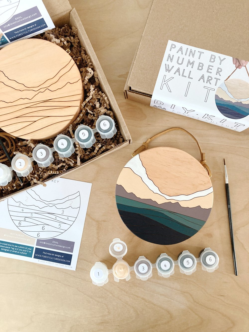 Sky + Sea Paint by Number Kit for Adults — Forest Culture Design