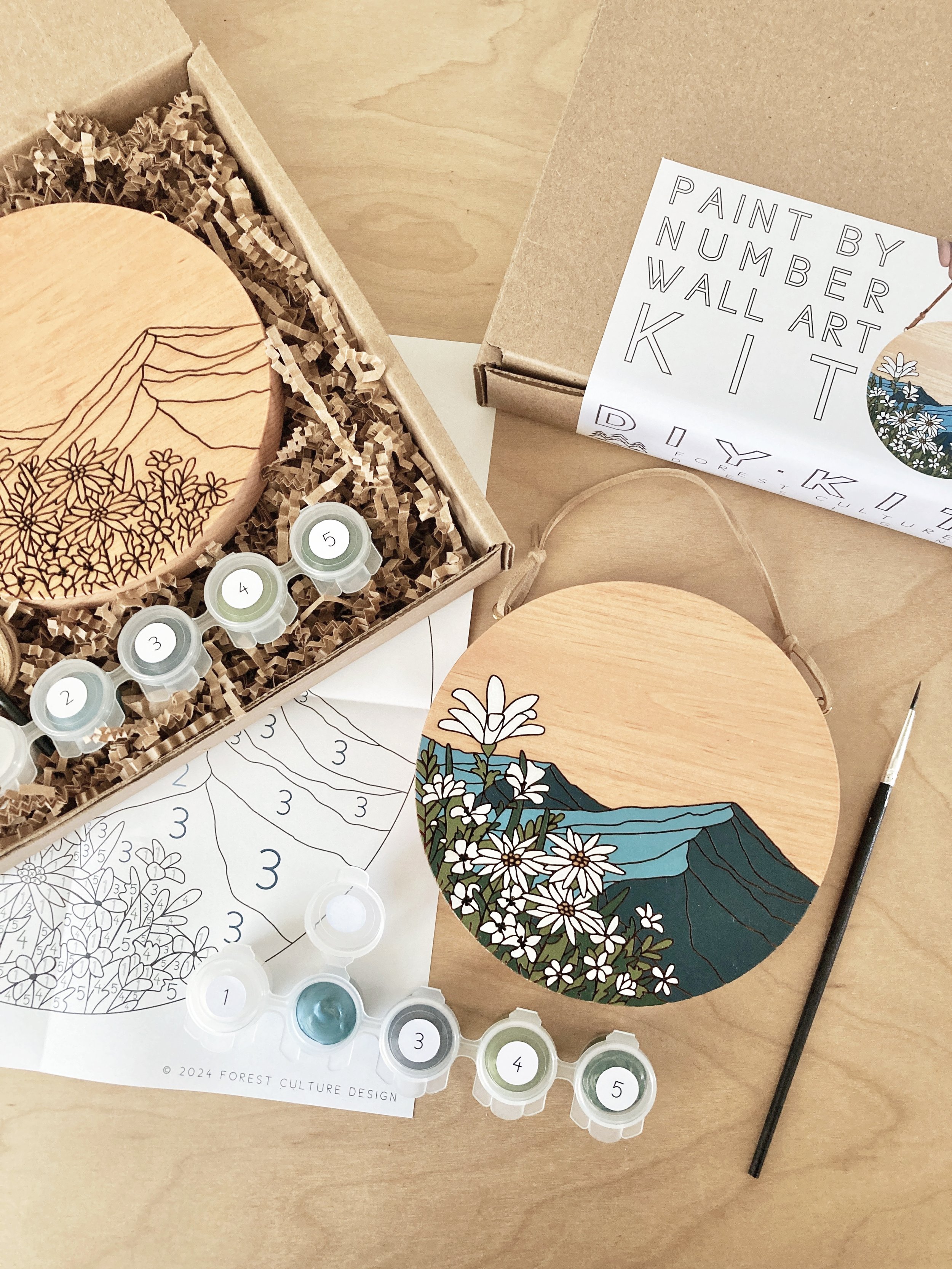 Paint by Numbers Wall Art Kit Forest Culture Design