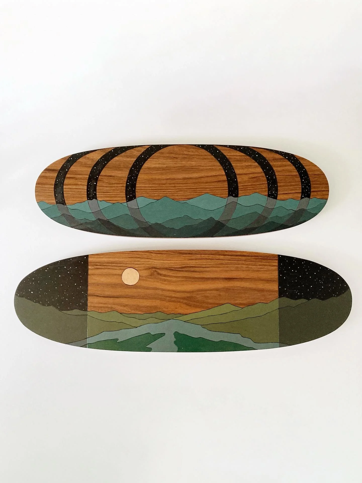 I&rsquo;m finally getting through this round of sold work! (I&rsquo;ll have more to post eventually but those photos aren&rsquo;t even close to ready yet 🙈) The shape of these two oval pieces was inspired by a beautiful piece of walnut wood we had l