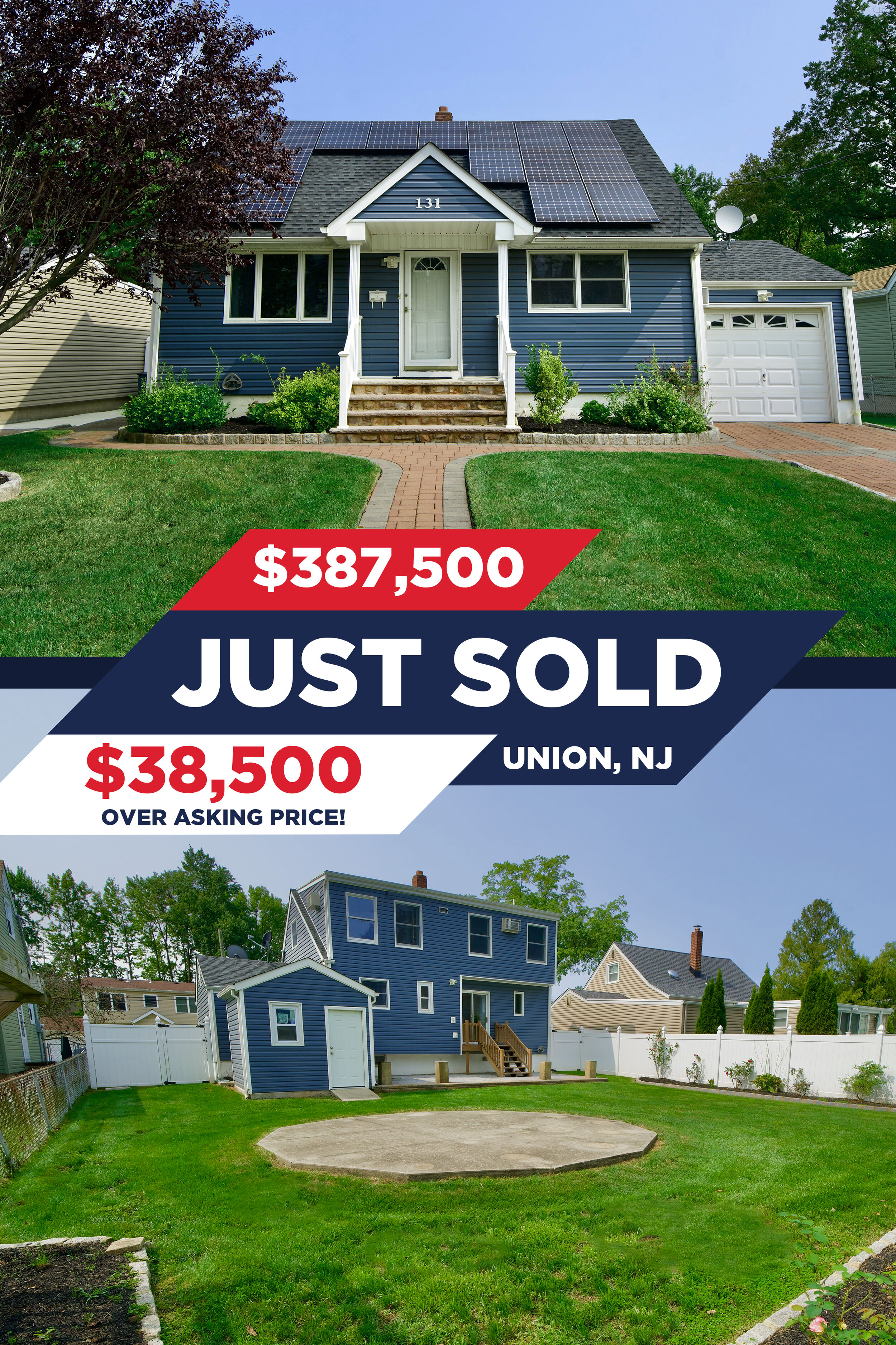 Cat Gomes Sells Homes in Union NJ - 131 Hickory $38,500 over asking price