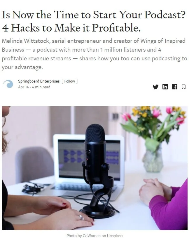    Melinda Wittstock    Springboard 2011  4-14-2020 