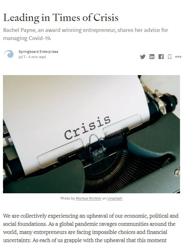    Rachel Payne    Springboard: Media/Tech 2013  7-07-2020 