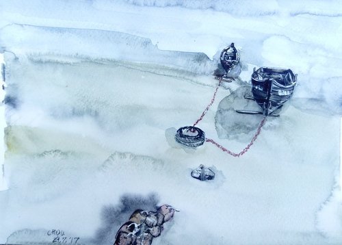 Work of the artist Chung-Hui Chou from a plein air session