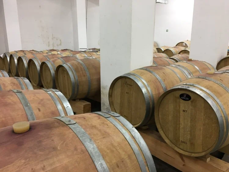 Barrels at Orbelus Winery