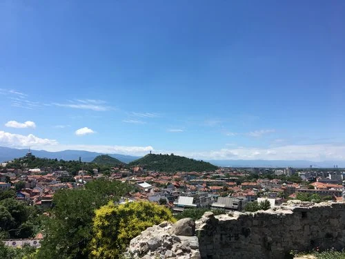 View of the city and the Rhodope Mountains from Nebet Tepe