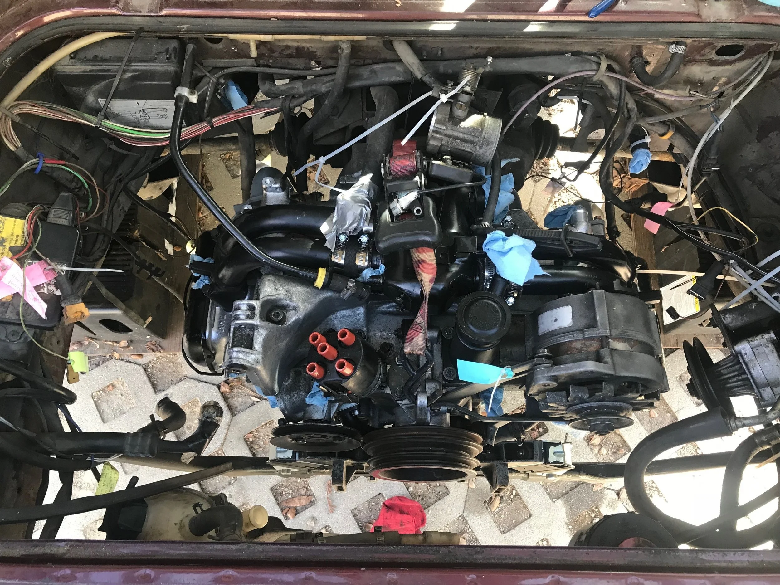 Engine installed