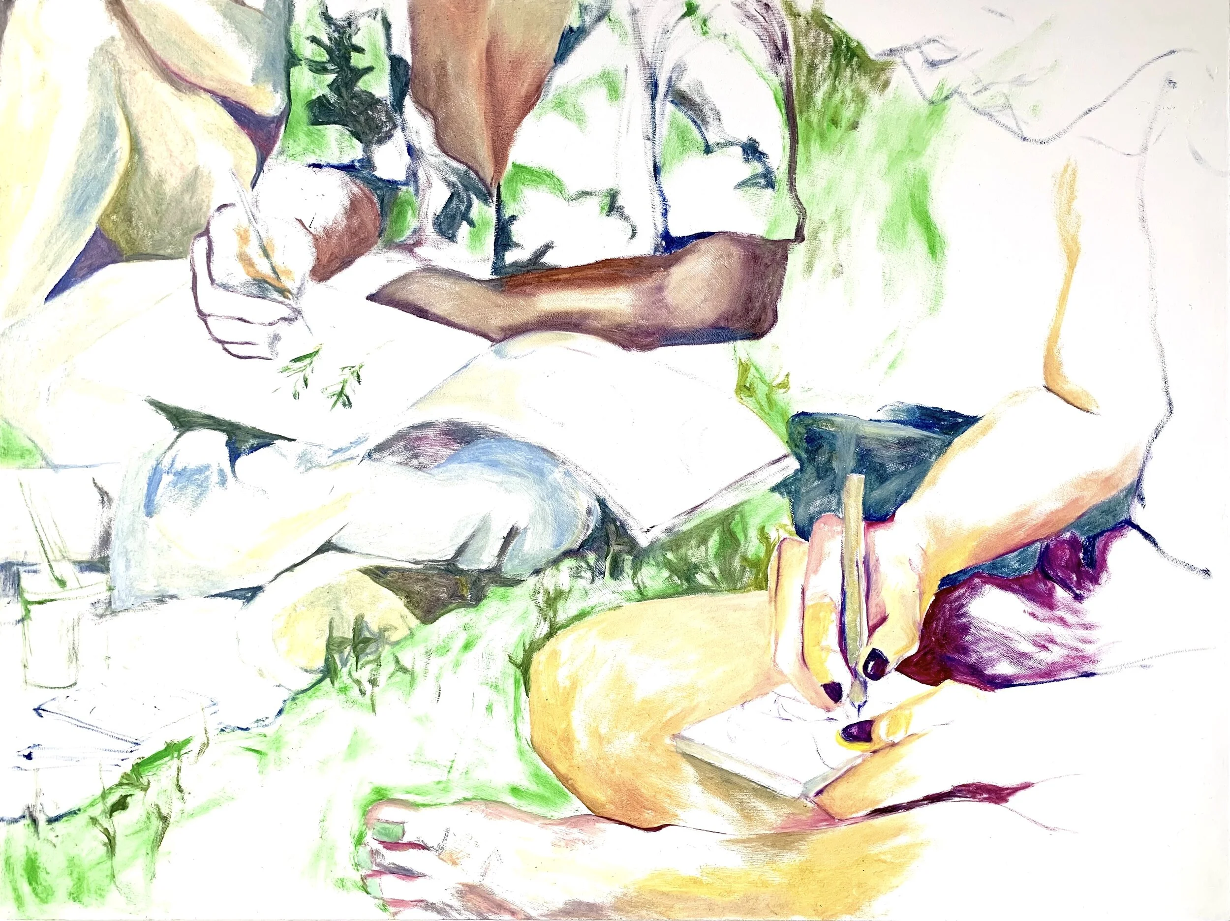 Drawing on the Grass