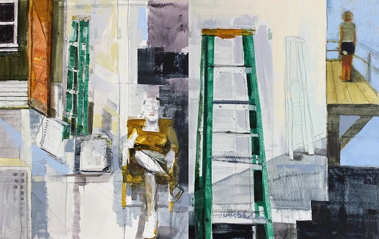 Pause & Possibility; 2019; diptych; oil/canvas; 30x48" (Private Collection)