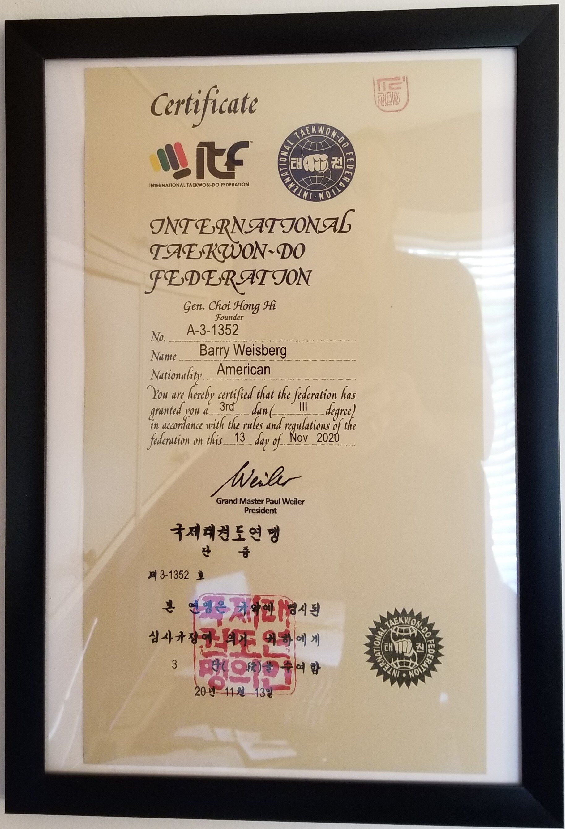 3rd degree itf certificate.jpg