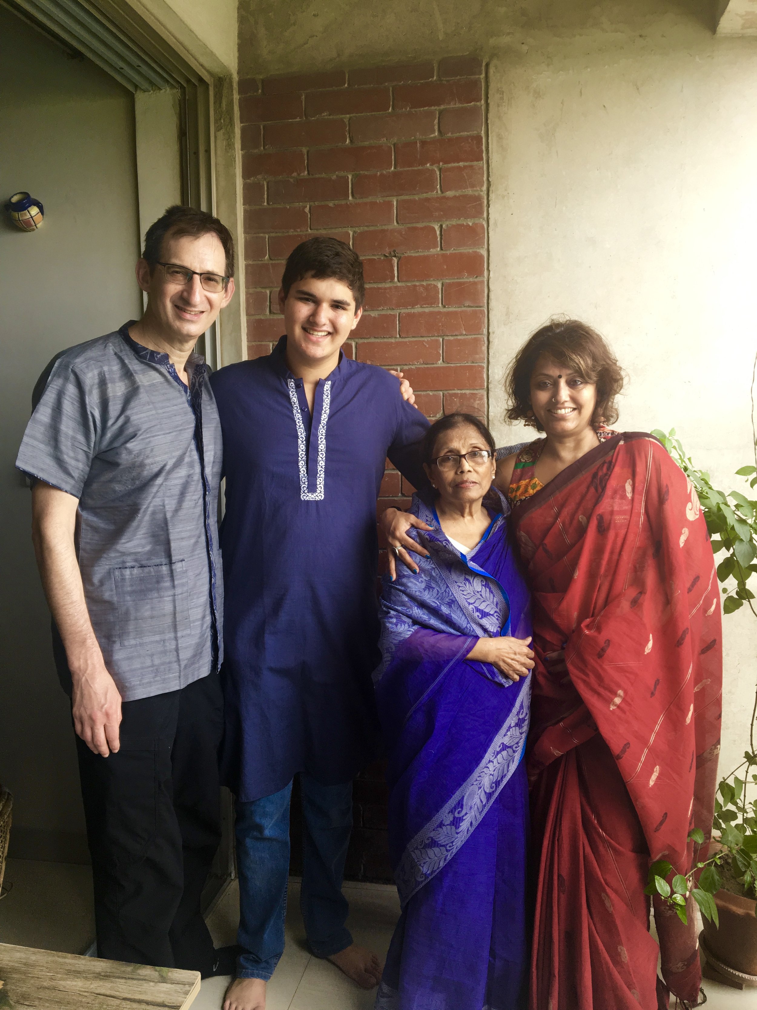 This is my dad, me, my Nanu (grandma) and my mom in Dhaka, Bangladesh. I am embracing my multicultural self :)
