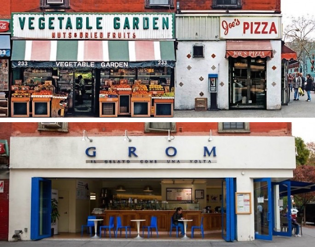 10 year difference at Bleecker St. & Carmine St. Image: Jack Vartoogian / Getty Images
