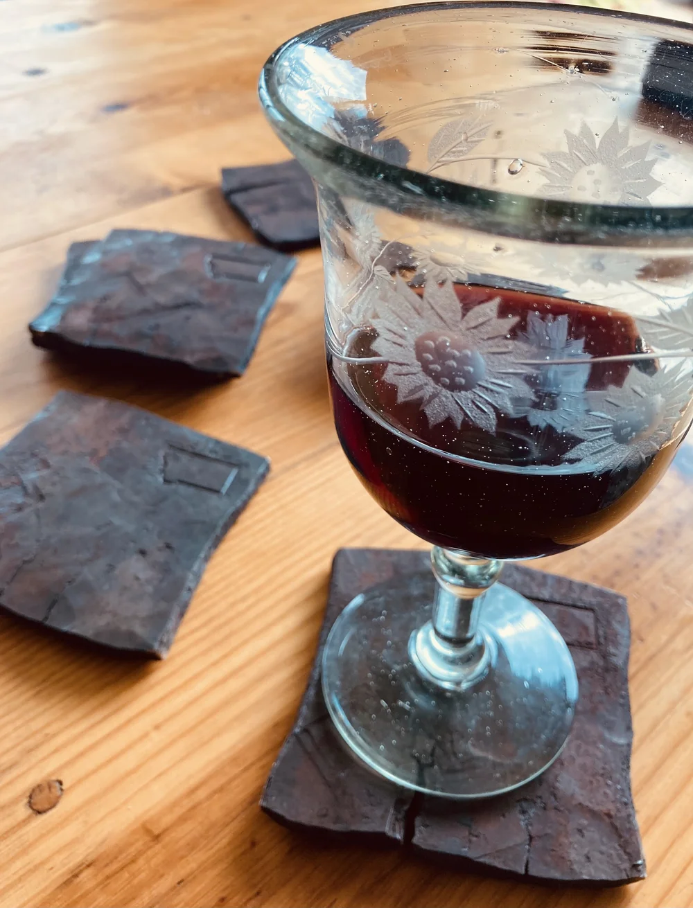 Wrought Iron Beverage Coasters - Montana Made by Meridian Farm and