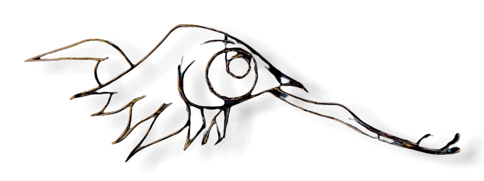 Flying Egret Silhouette