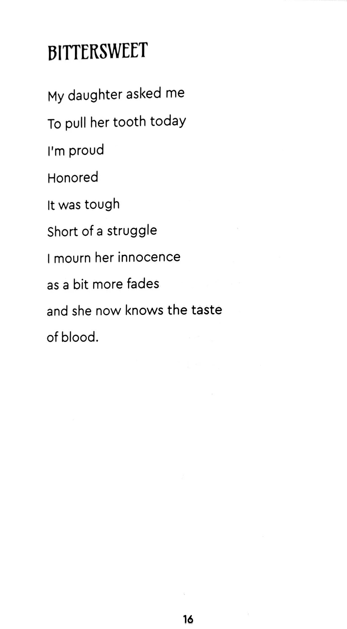 A printed poem with the page number at the bottom.