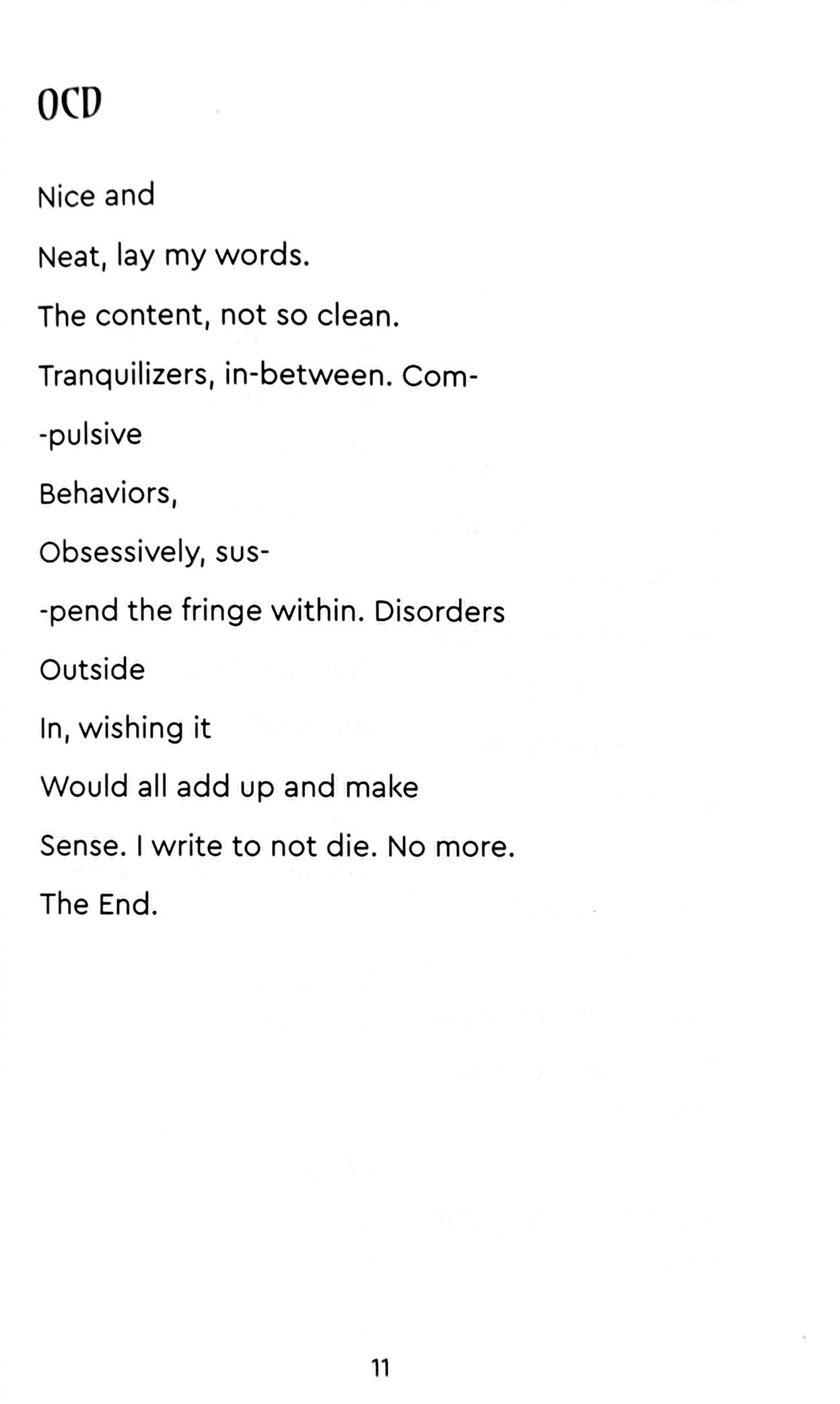 A printed poem with the page number at the bottom.
