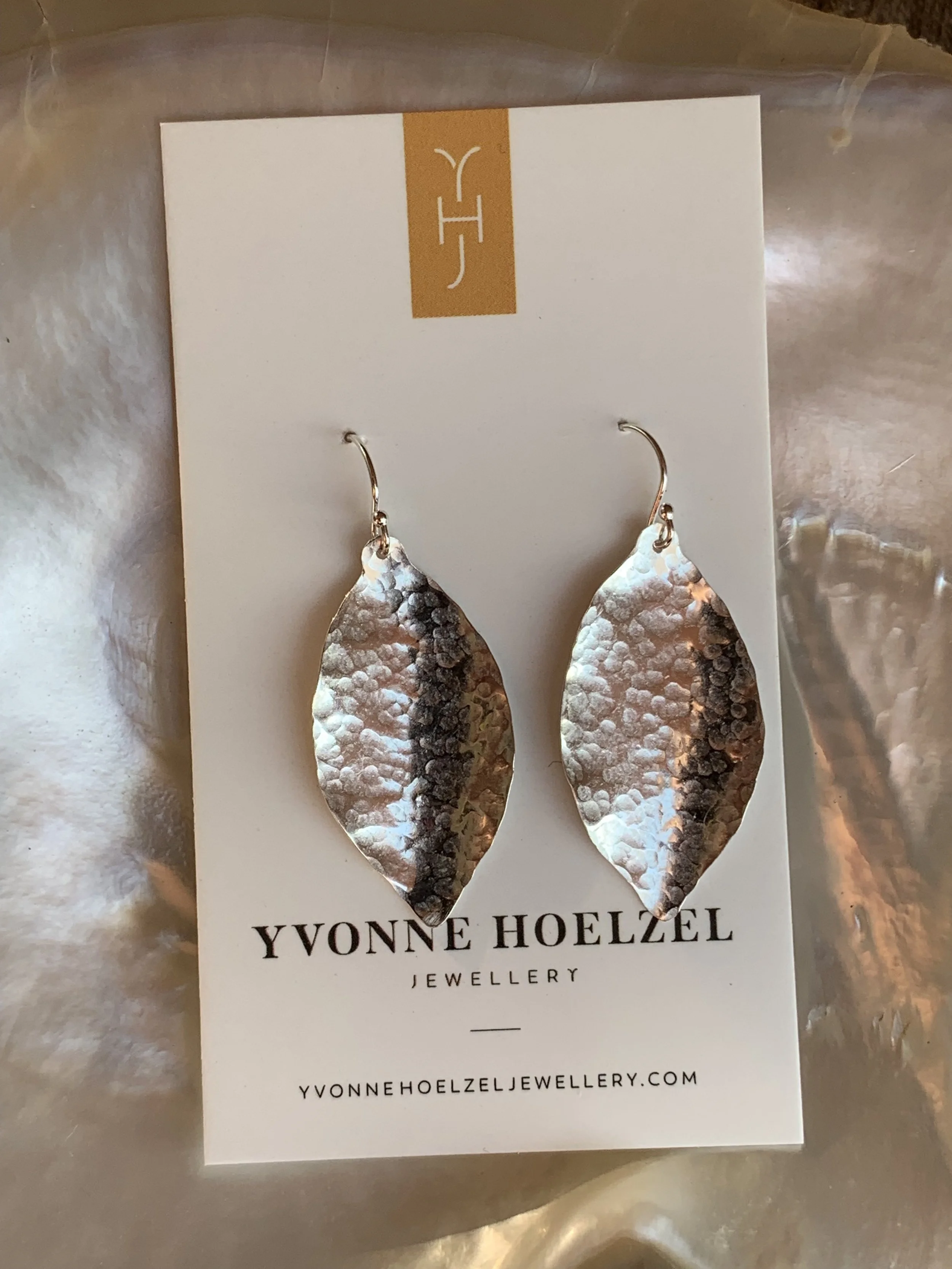 The Drop Sterling Silver - Single Leaf Earrings