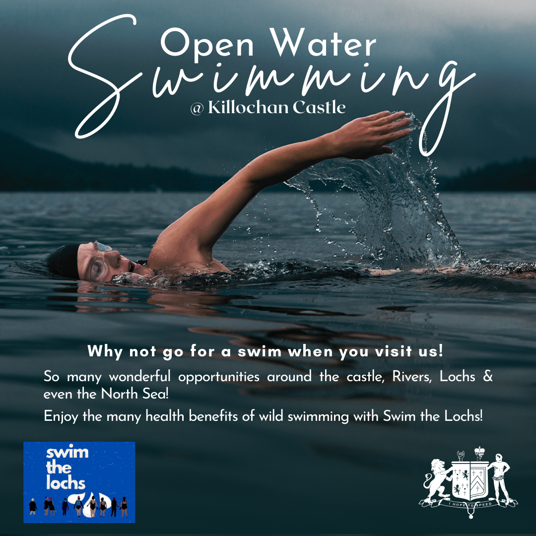 Open water swimming  advert for Killochan Castle
