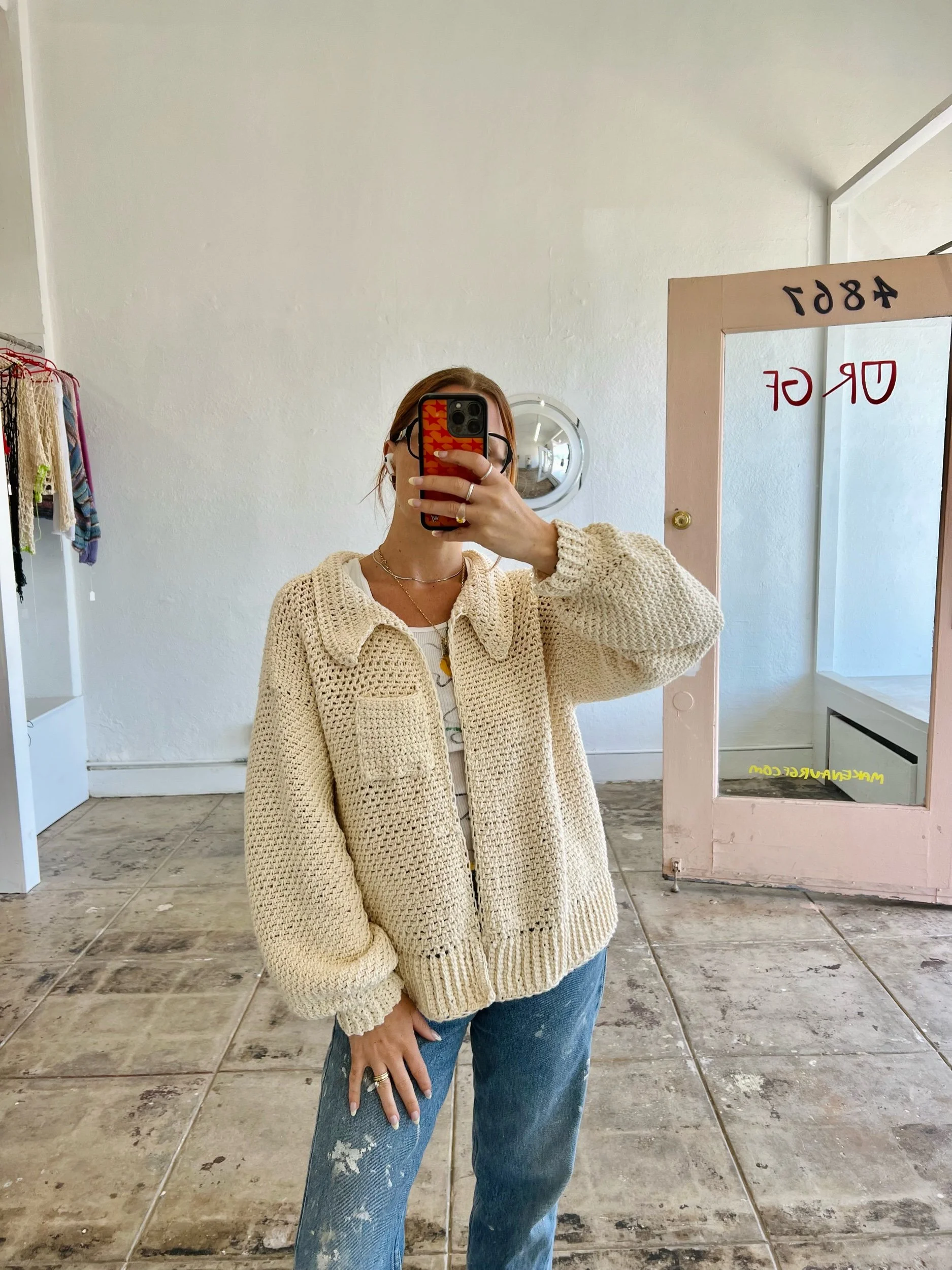 ur gf made to order cotton cardigan
