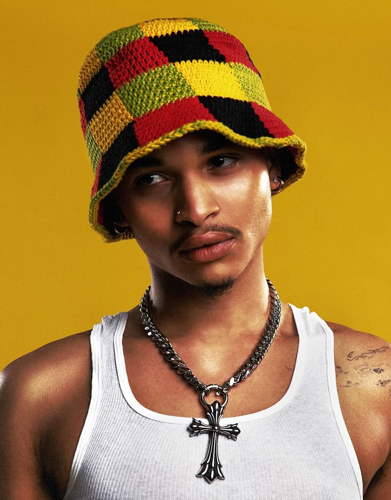 Spotted wearing GF @destinconrad 😍 I love seeing my work being worn by other artists. So much gratitude to have a small part in your spaces 🫶