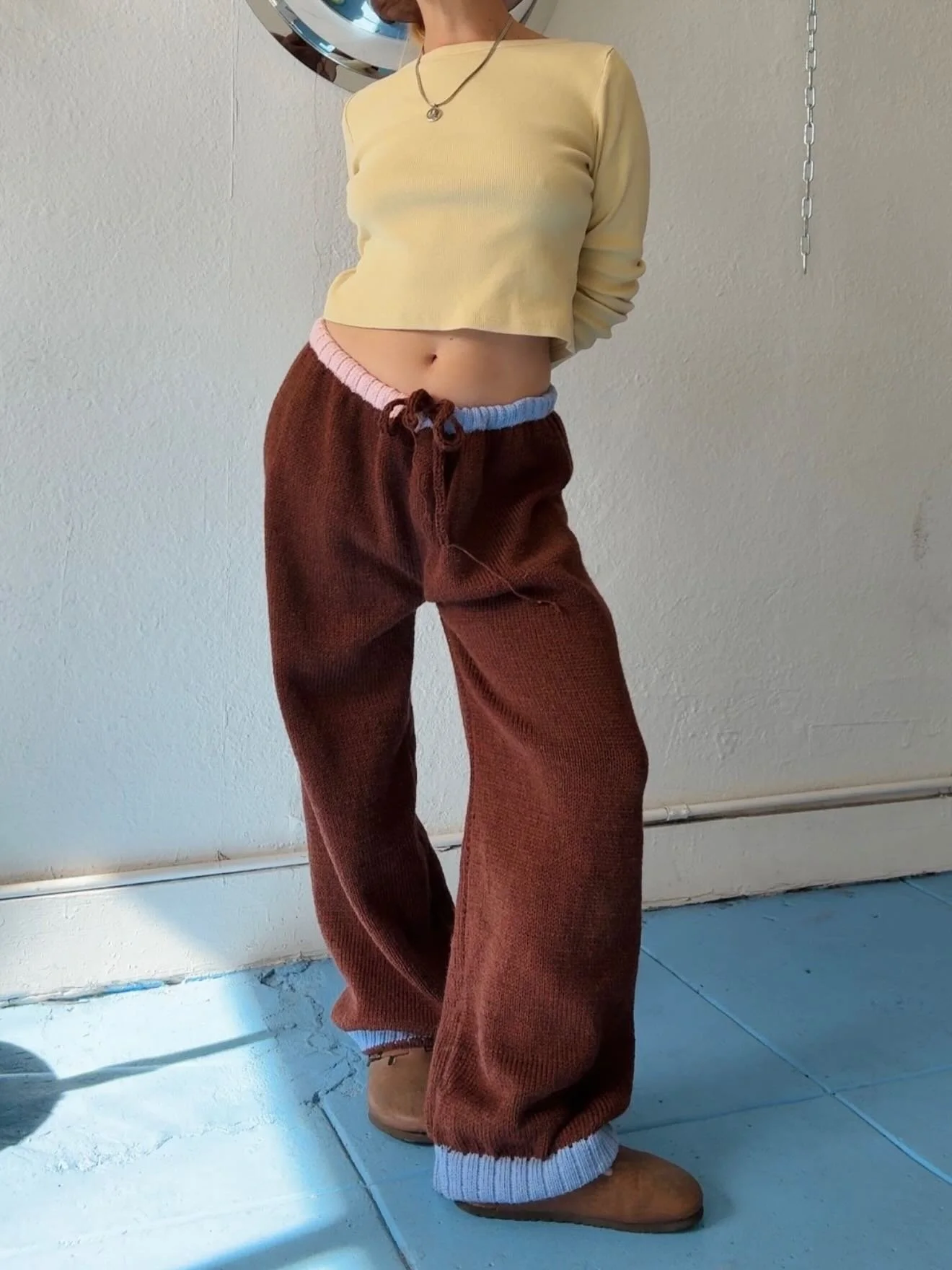 I KNIT PANTS. They&rsquo;re the perfect weight and drape and I love them. Only three made. Online now 💋