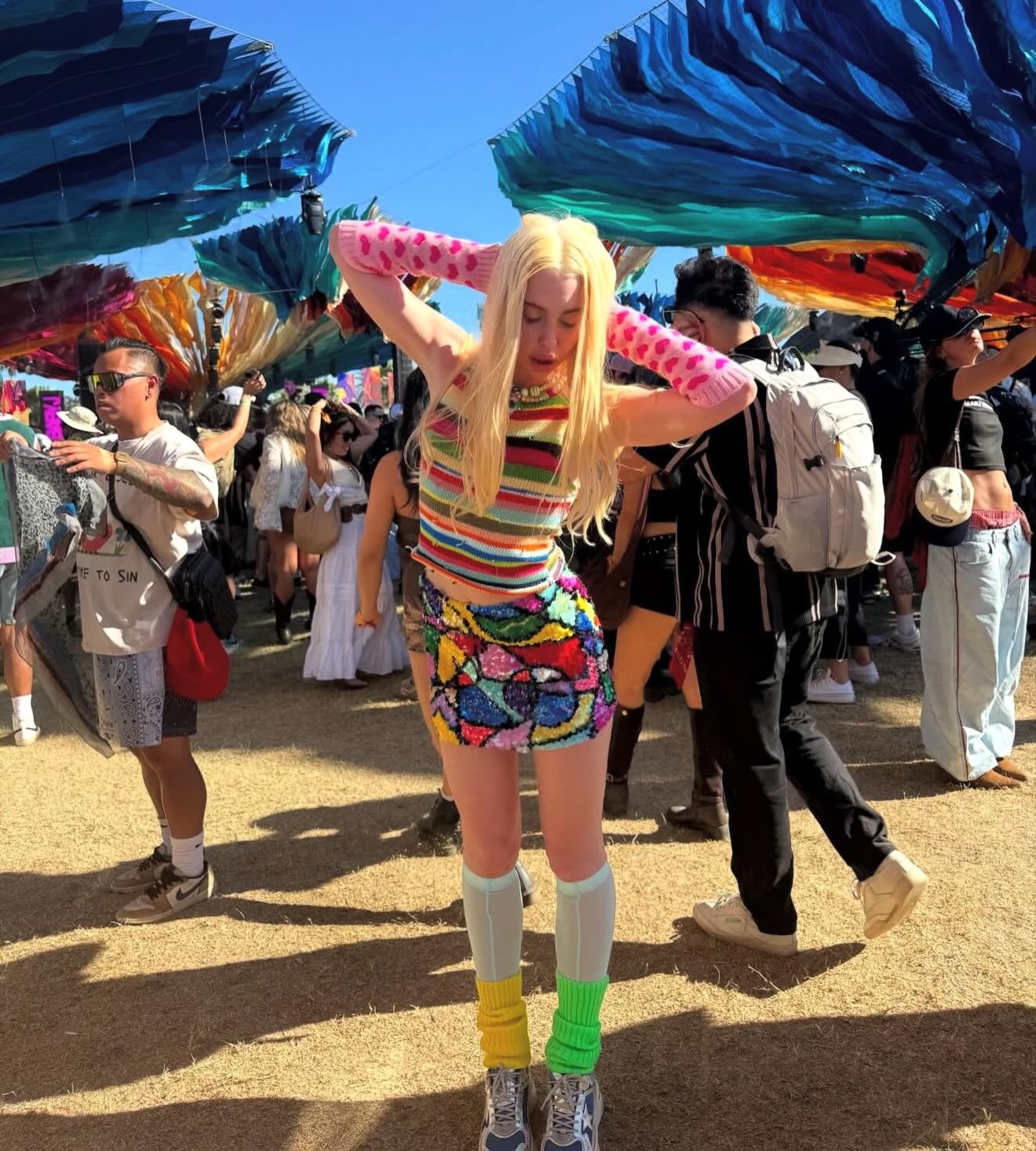 Our gf @perfect_angelgirl wearing a custom tank at Coachella yesterdayyyyyy we love her!!!!!!💖💖💖💖💖💖💖💖🌈🌈🌈🧶🧶🧶🌟🌟🌟🌟🌟