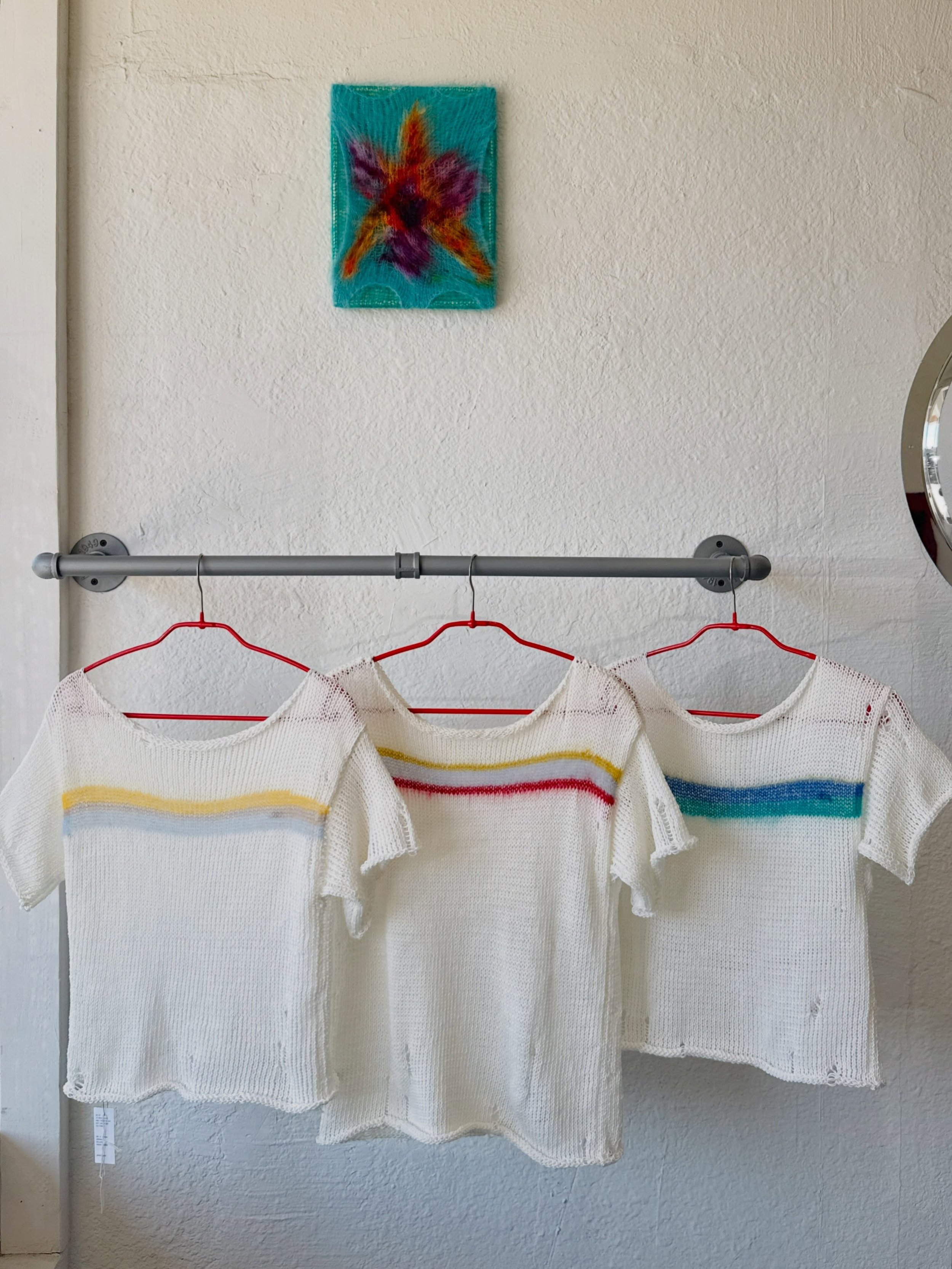 Distressed tees w/ brushed mohair and a little orchid wall hanging. Pretend these are styled cute instead of in my jammies. All available rn, dm to claim ❤️❤️❤️❤️❤️

#knit #wallart #knitwear #losangeles