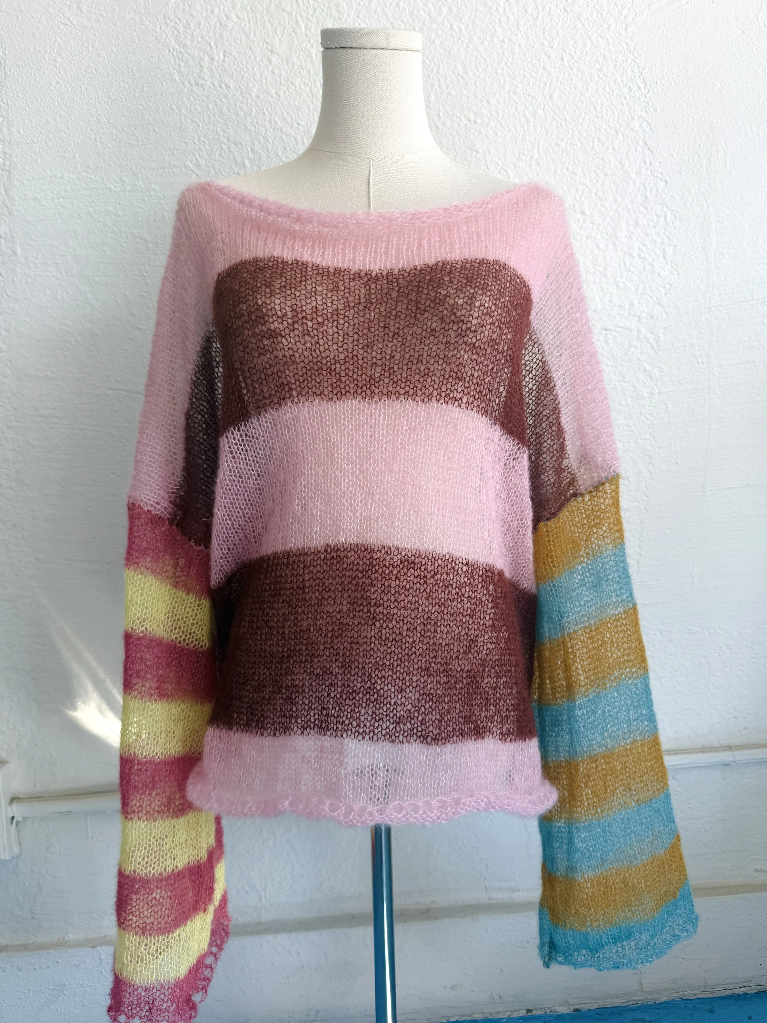 ur gf striped mohair sweater