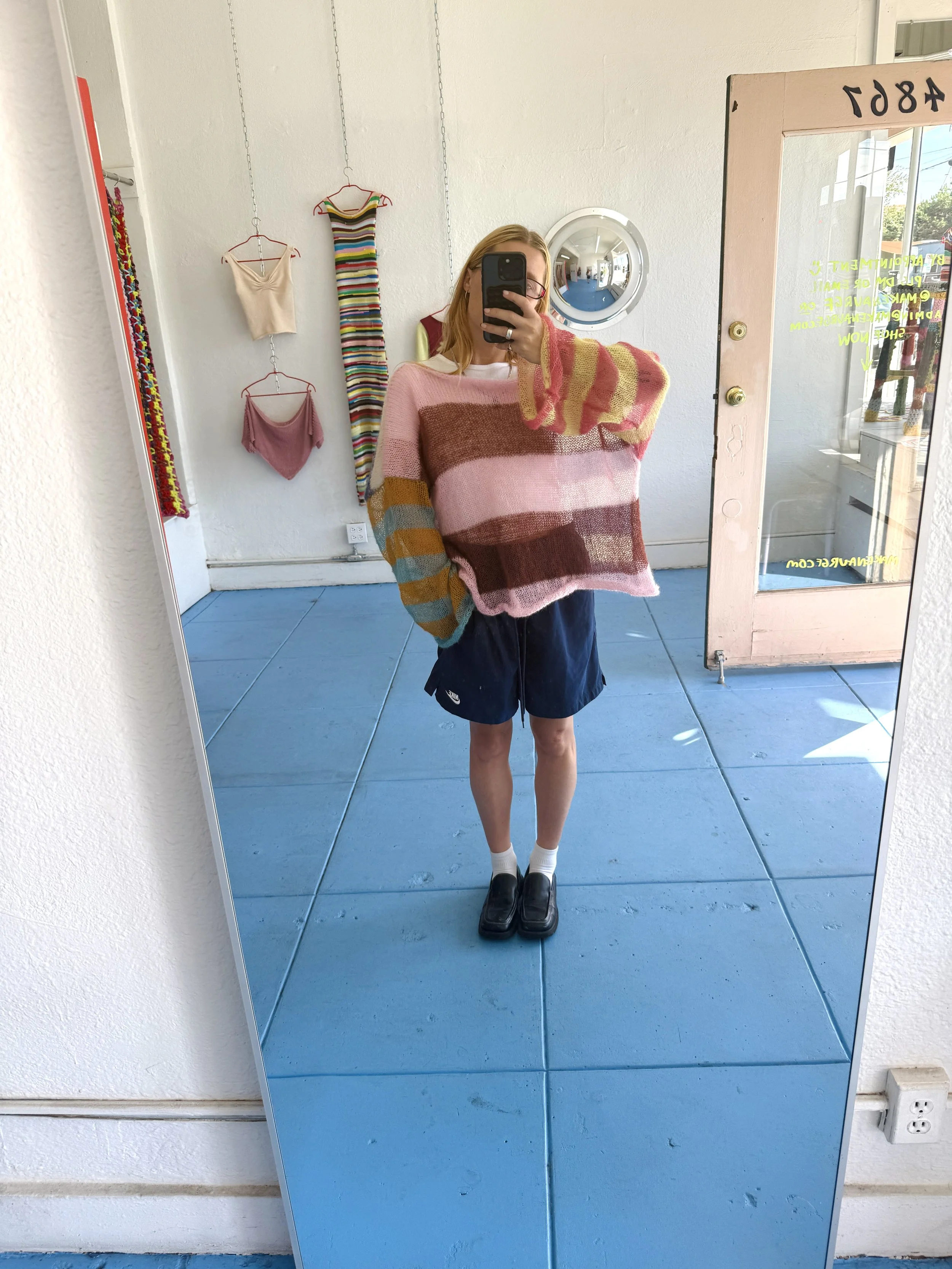 ur gf striped mohair sweater