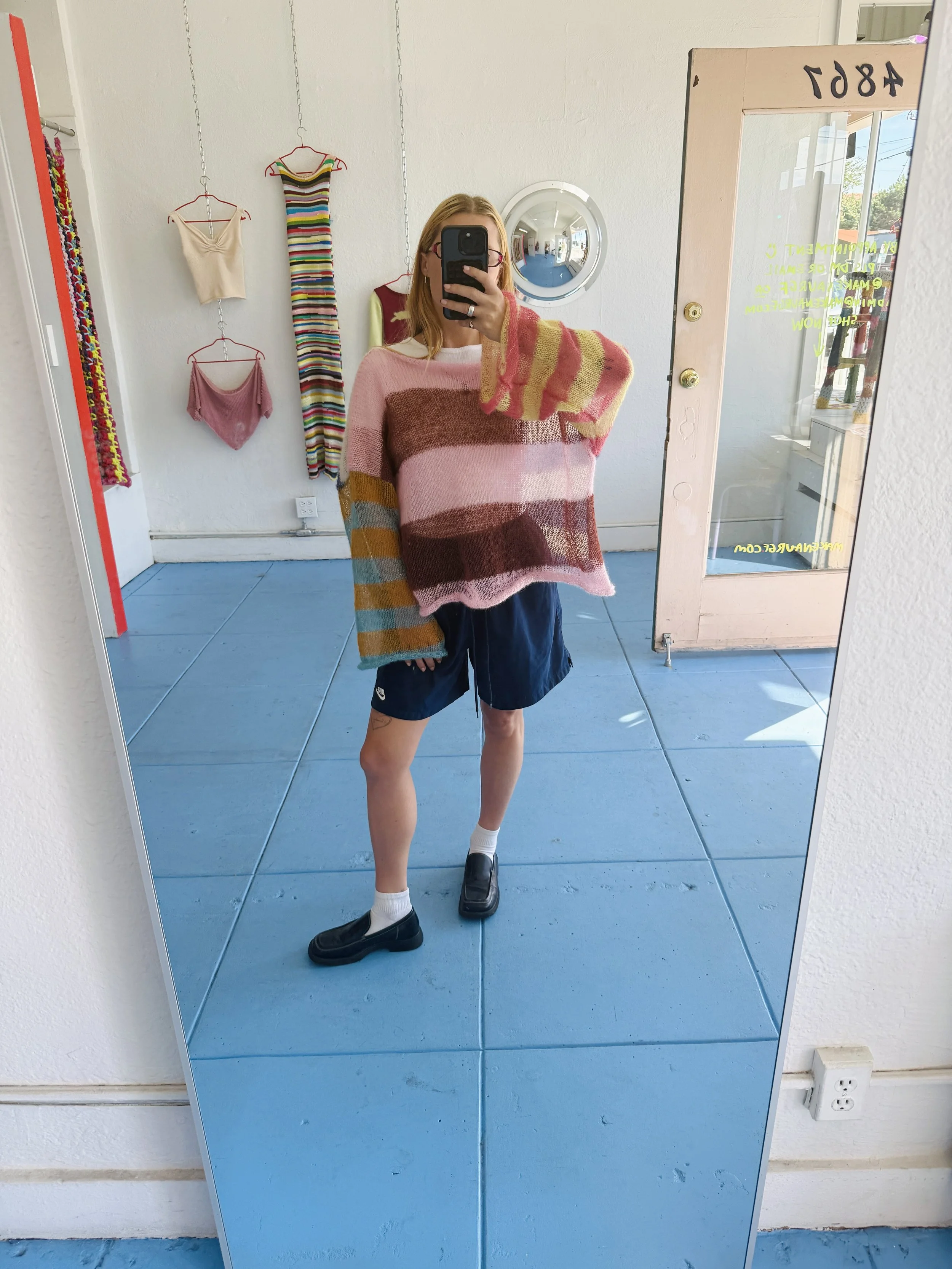 ur gf striped mohair sweater