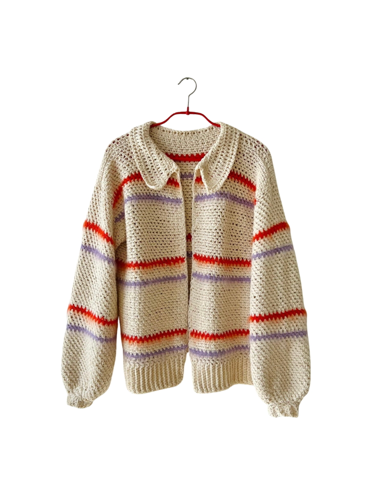 collared cardi CROCHET PATTERN