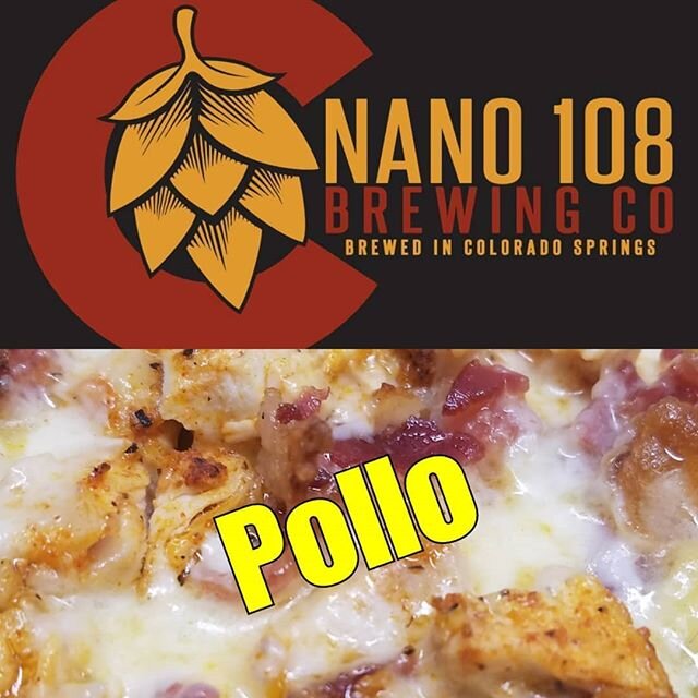 Come try out our Pollo (hand made white sauce, mozzarella cheese, slow roasted chicken, savory bacon, and artichokes) tonight! We'll be set up at the one and only @nano108brewingco from about 4-8pm. So come eat and drink and enjoy this awesome #local