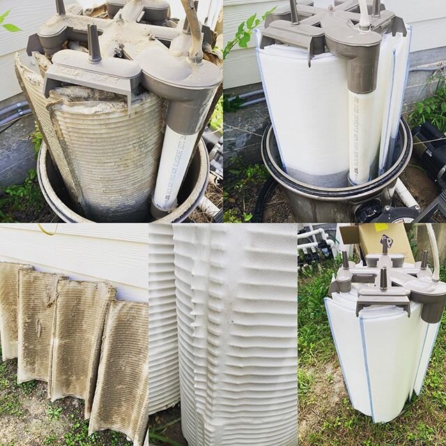 Is your pool filter ready for this summer? Performed a routine filter clean and found broken grids and punctures on this DE filter. Annual filter cleanings are recommend so you can avoid serious damage to your pool. Call us today for a filter clean a