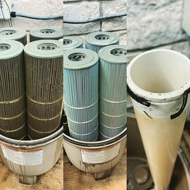 This is why every new client starts off with a filter clean. You never know when the system was last cleaned or what kind of condition the filter is in until you really get in there! Before/after cleaning and replaced a broken manifold o-ring. This p