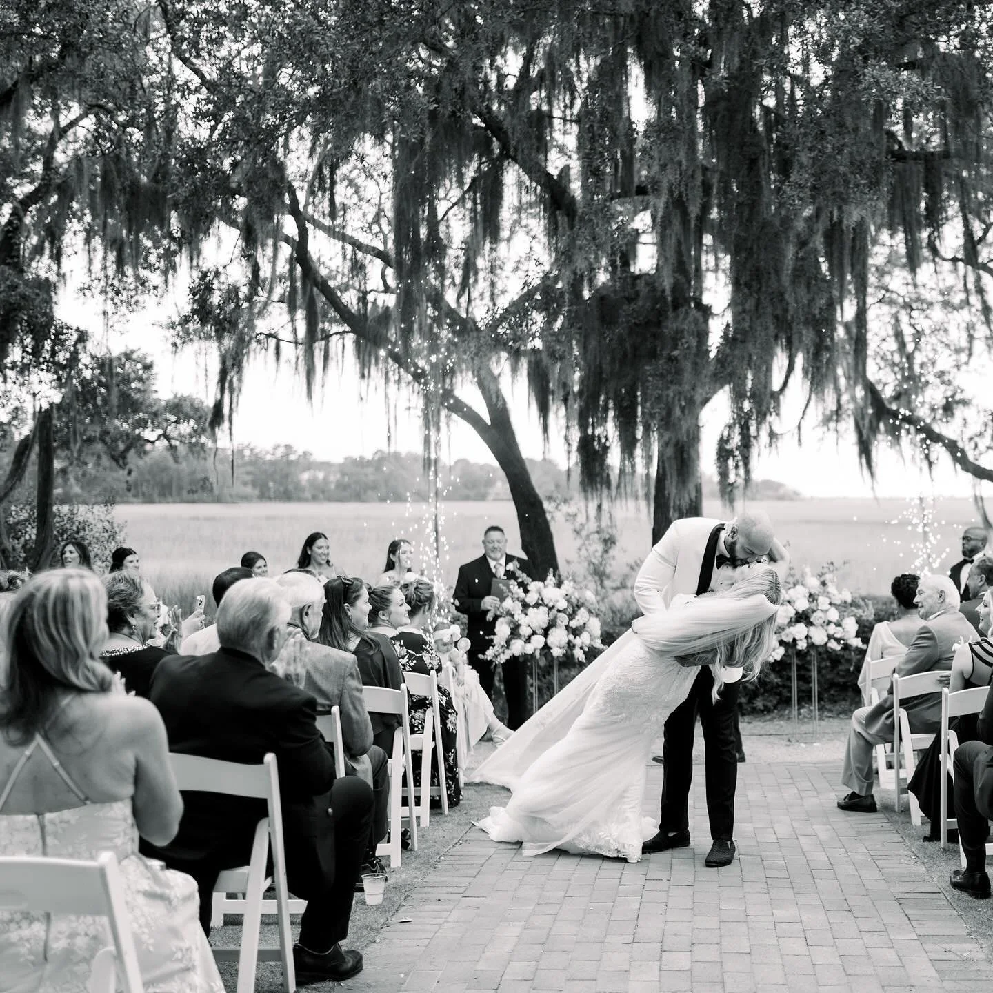 So many beautiful moments - E &amp; A 💞 

📸 @eastendphotofilm 

Venue &amp; Catering: @creek.club.at.ion 
Planning and design: yours truly for @directmydaycharleston 
Florals: @coastalcreationsfloral 
Entertainment: @mlevententertainment 
Photograp