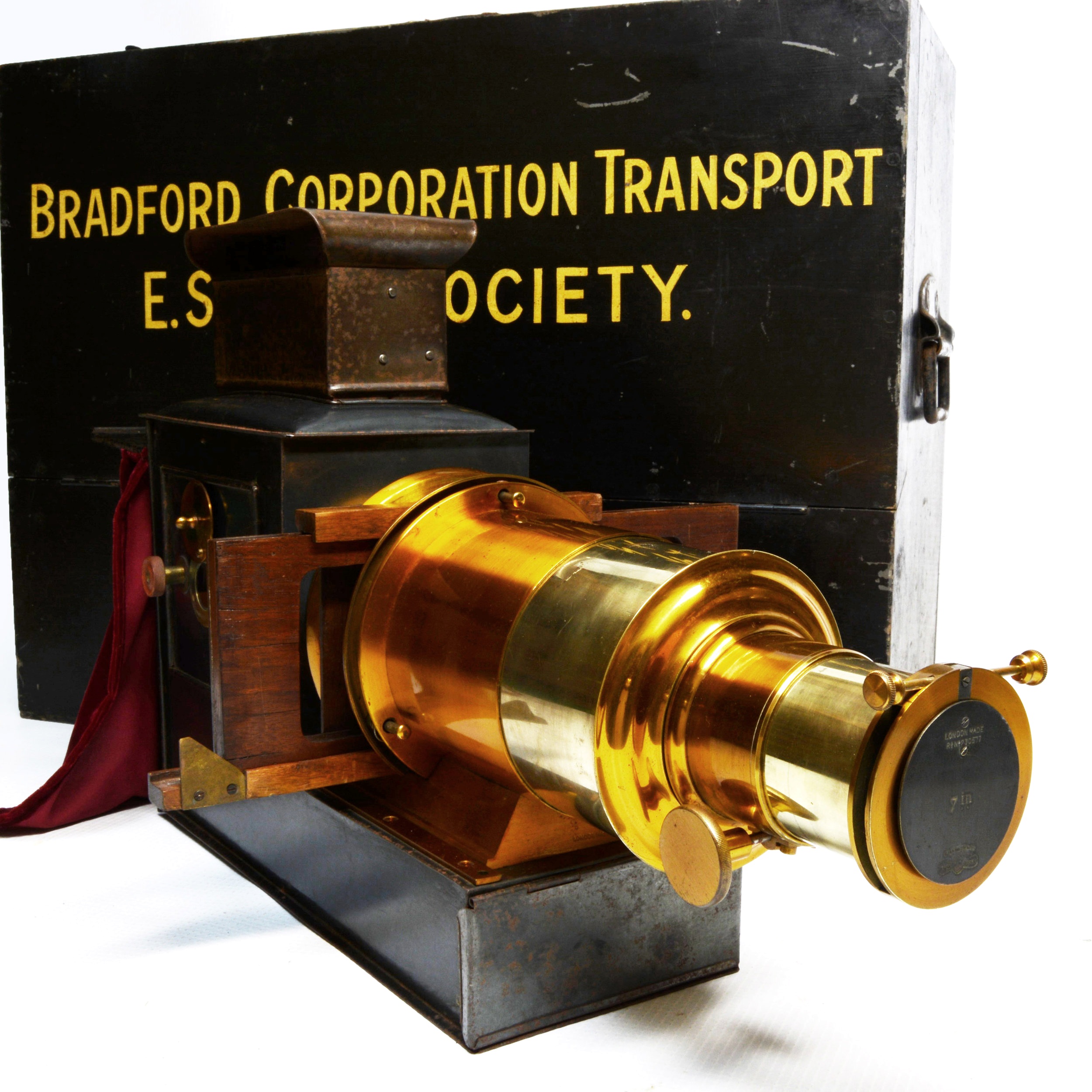 John Wrench magic lantern, ex Bradford Corporation Transport