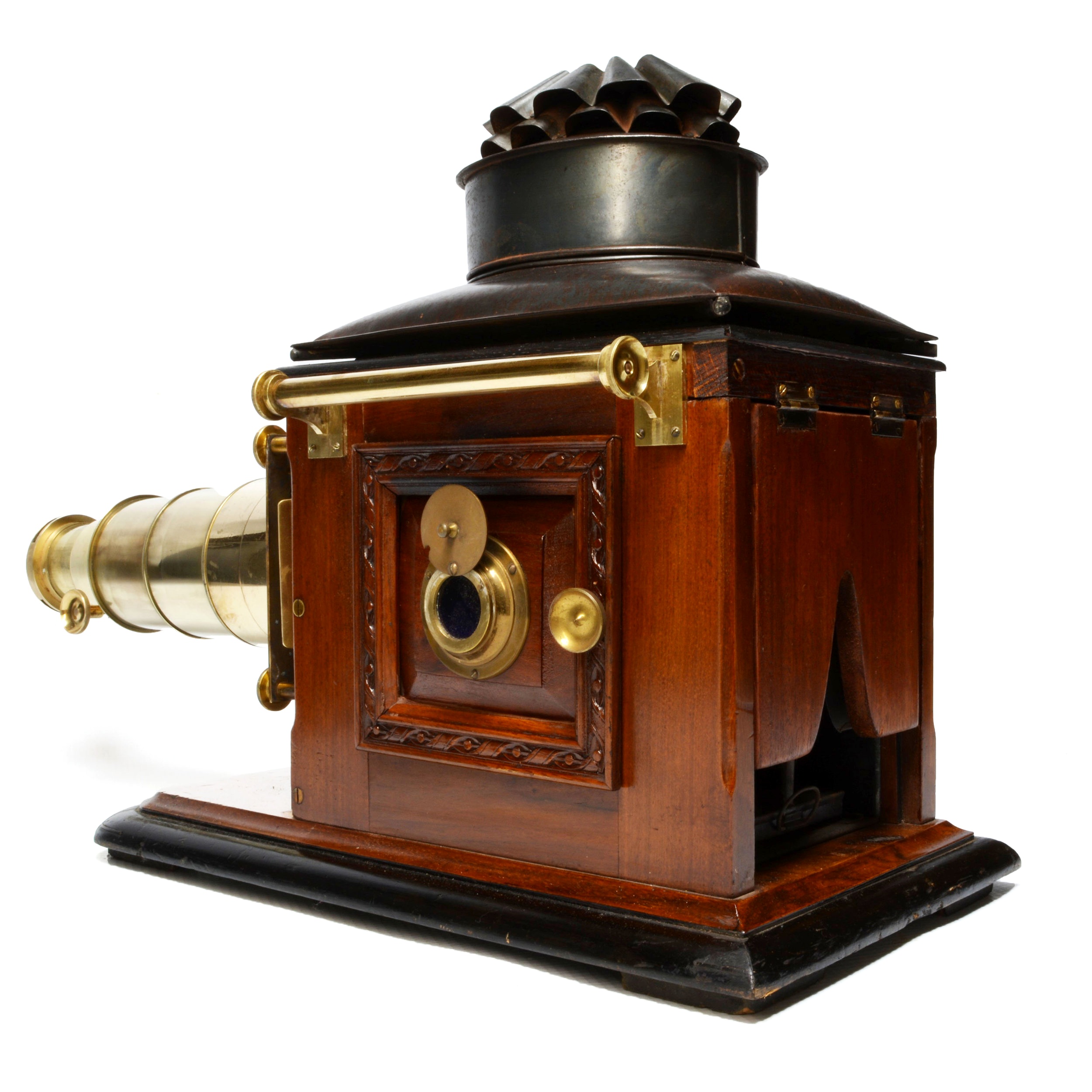 1880s mahogany and brass magic lantern