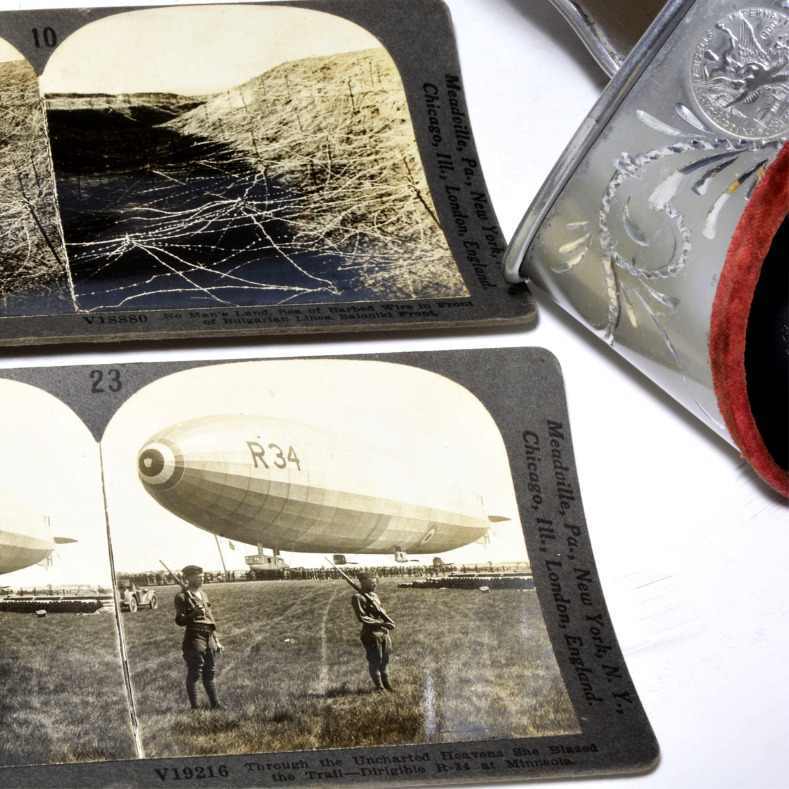 A set of Keystone View Company stereoviews depicting the Great War