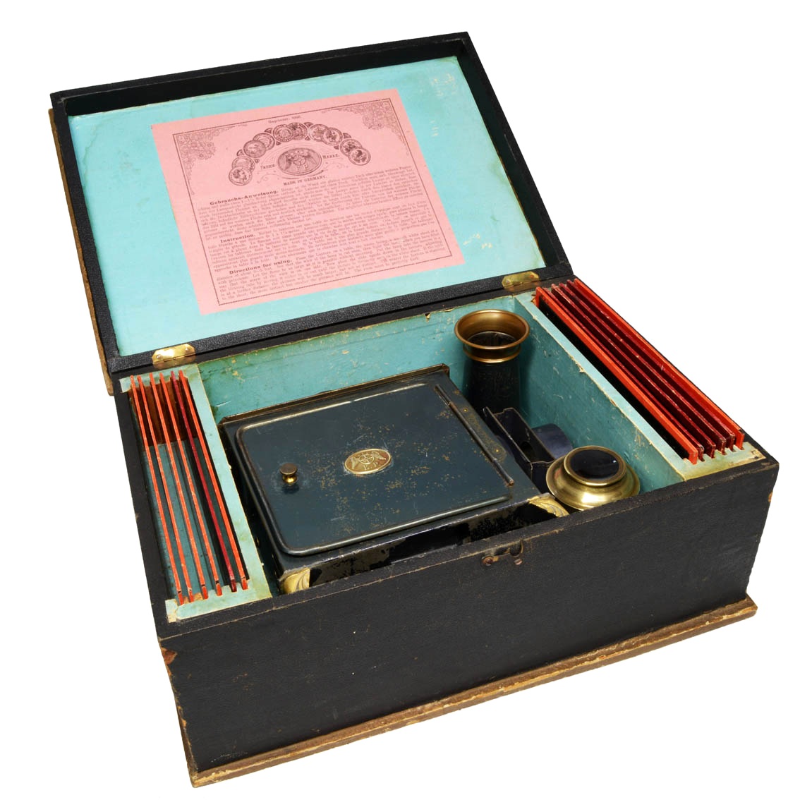 Ernst Plank child's magic lantern, in box