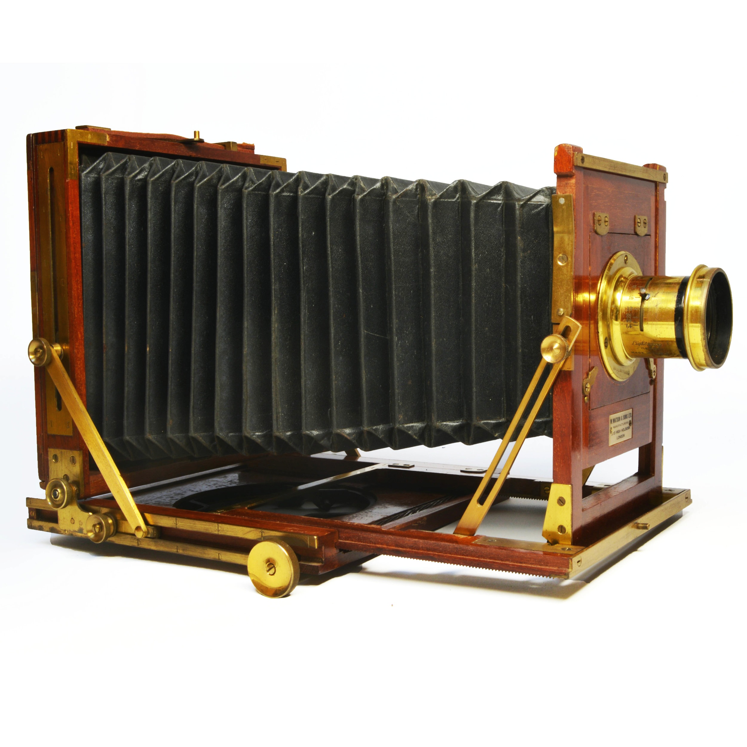 Watson &amp; Sons, London, antique folding half plate camera