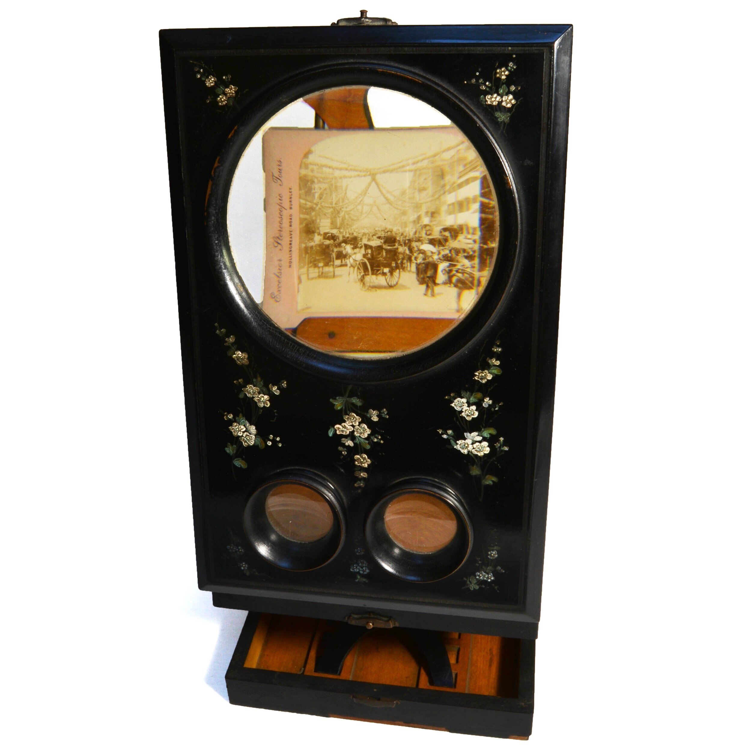 1920s ebonised stereo graphoscope