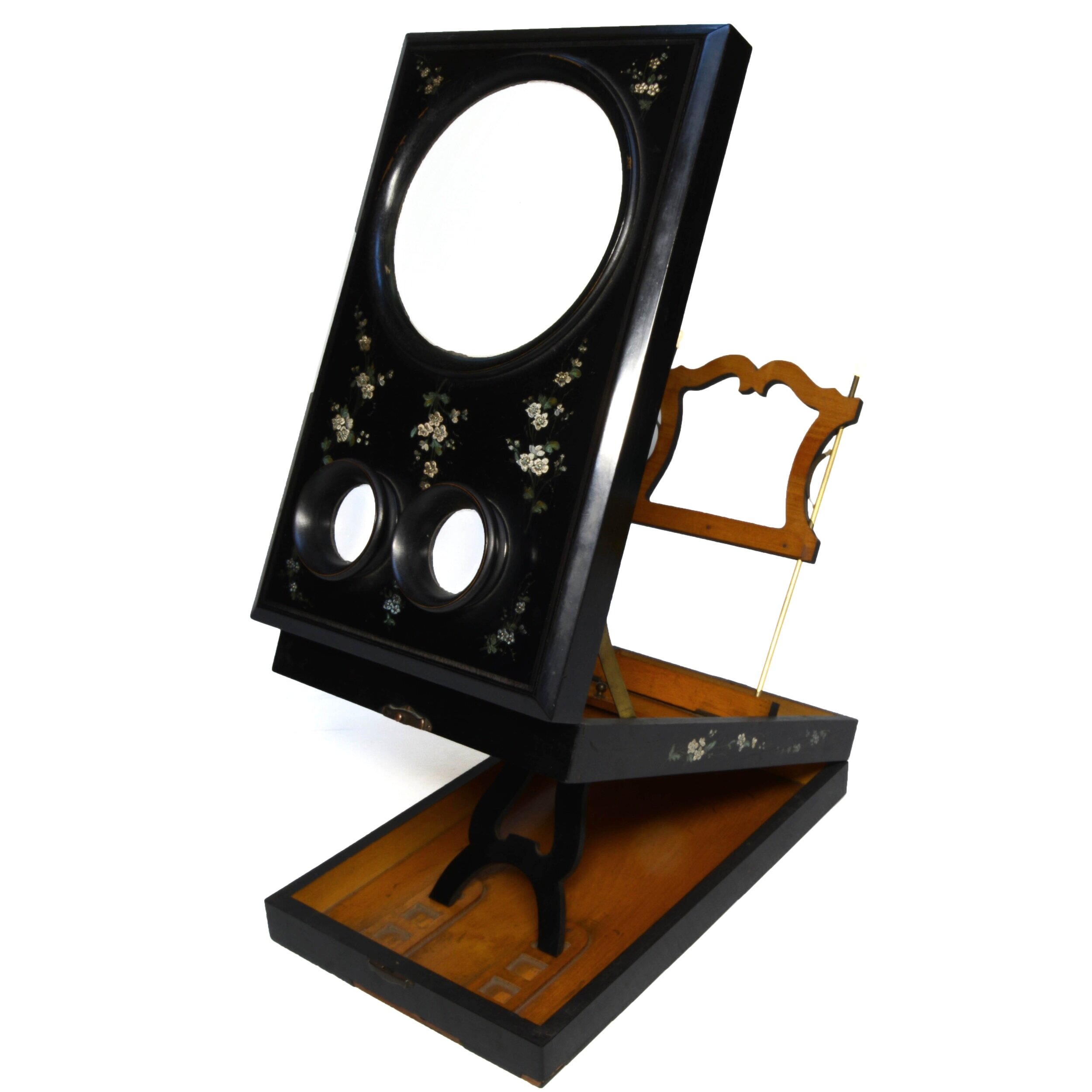 1920s ebonised stereo graphoscope