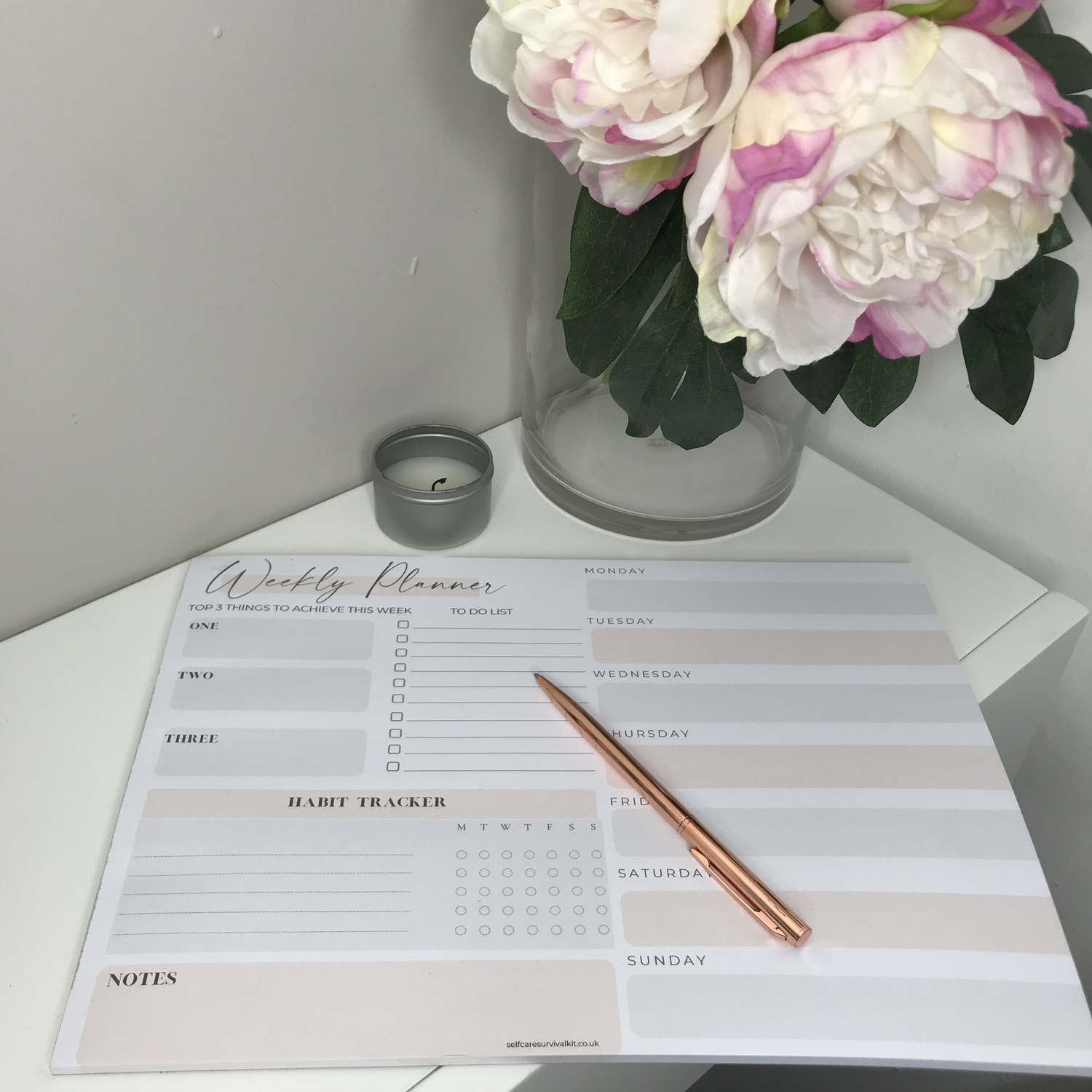 A4 Weekly Planner Pad Habit Tracker Schedule Agenda To Do List — Rachel ...