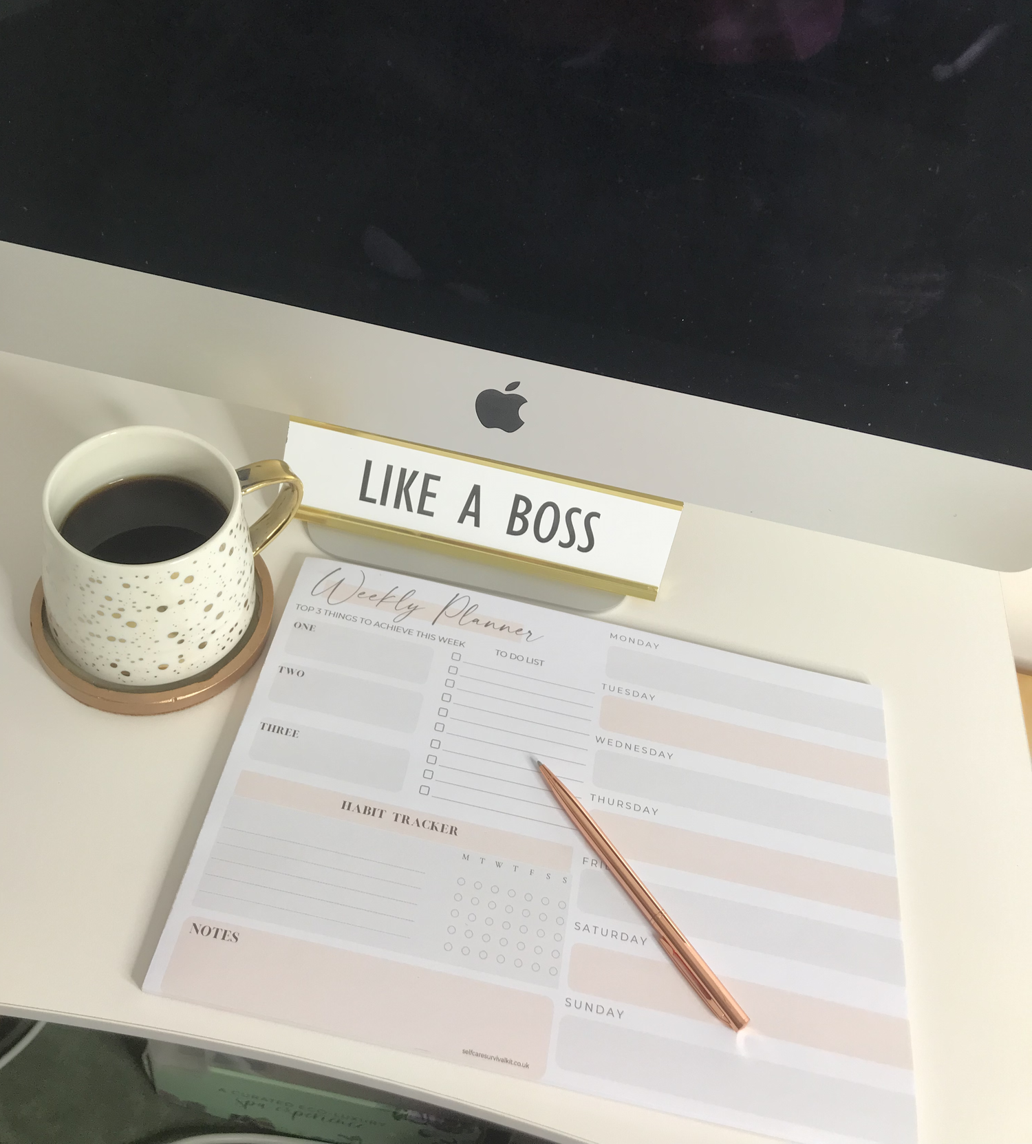A4 Weekly Planner Pad Habit Tracker Schedule Agenda To Do List — Rachel ...