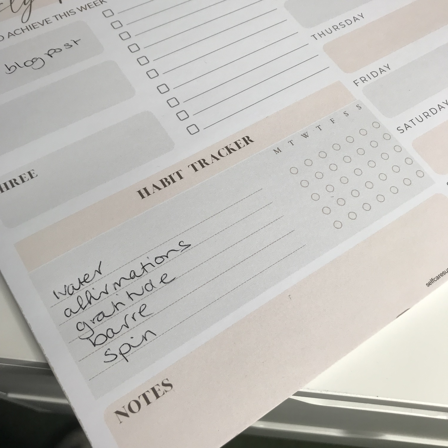 A4 Weekly Planner Pad Habit Tracker Schedule Agenda To Do List — Rachel ...