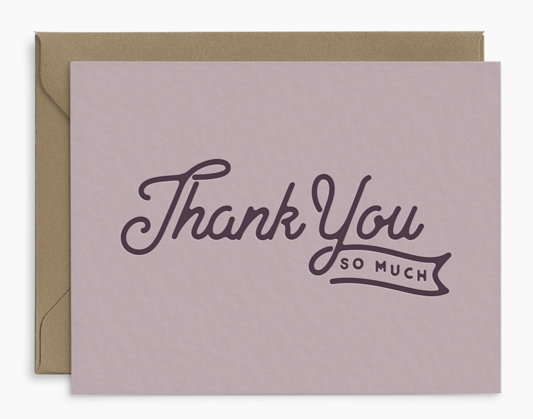 Thank you card unique