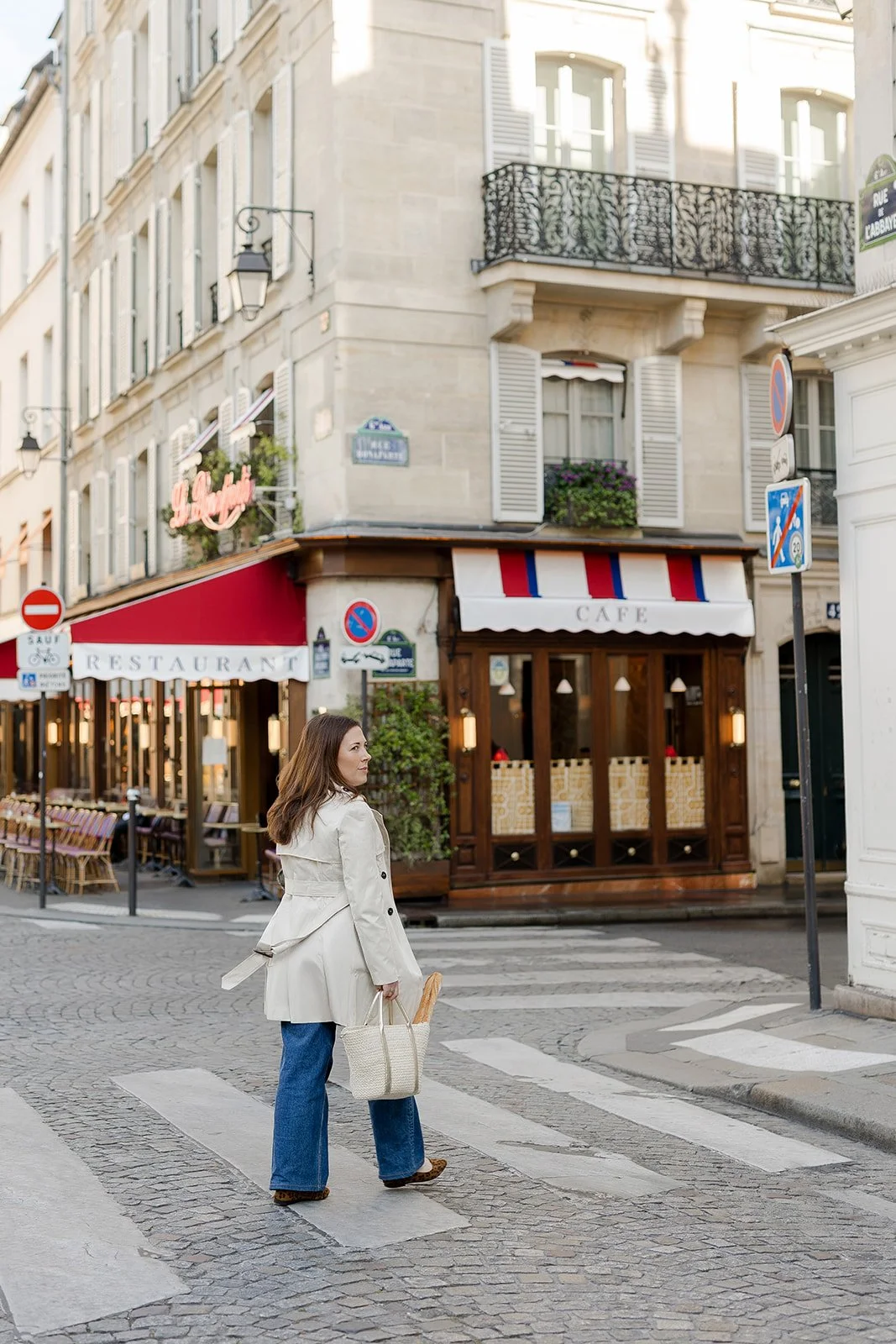 Girl in the Breton Stripe in Paris