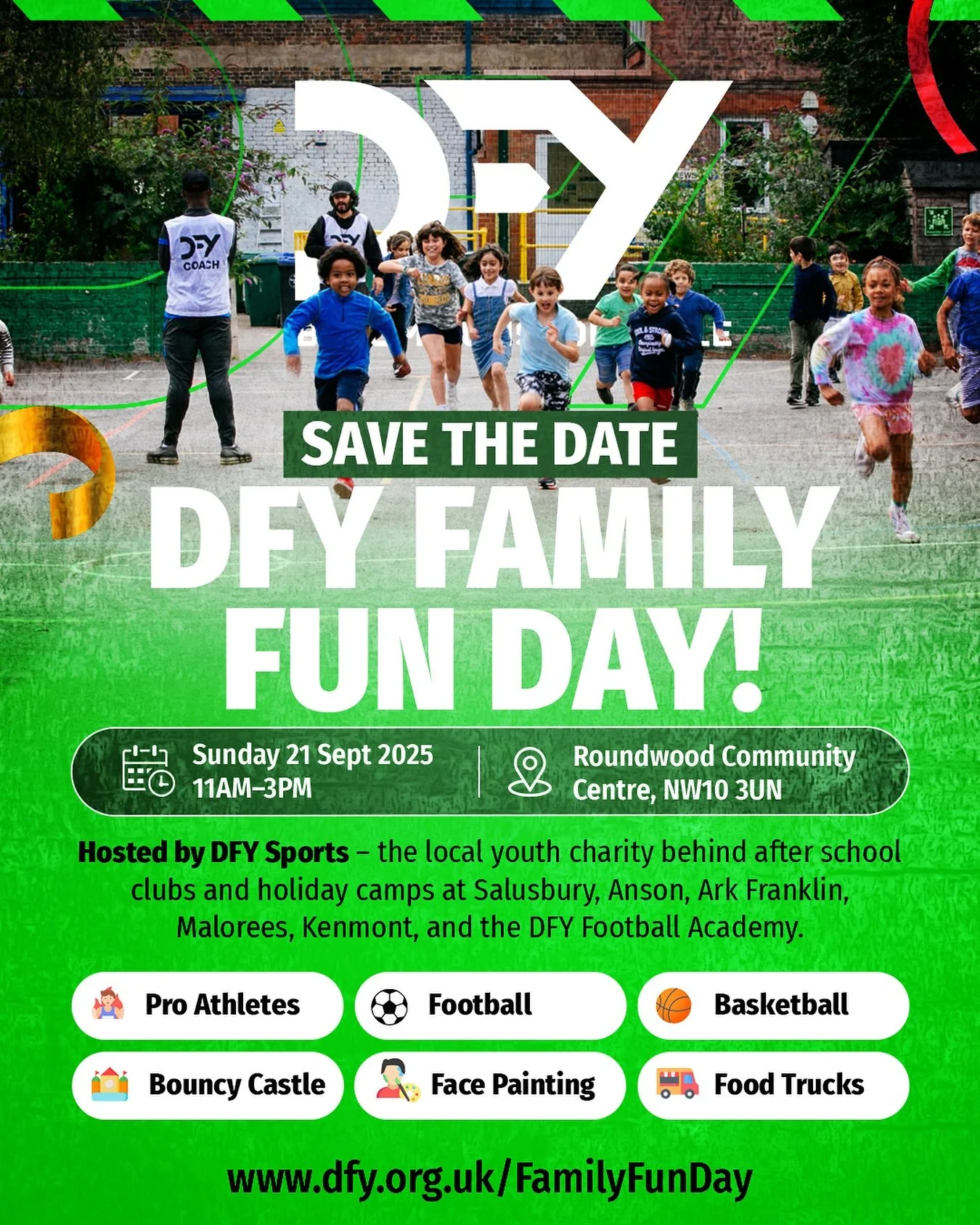 Get ready Brent! 🎉 

Our FIRST EVER FREE Family Fun Day is happening:

📆 Sunday 21st September 2025
📍 Roundwood Community Centre (NW10 3UN, near Roundwood Park) 
⏰ 11am-3pm 

We&rsquo;re bringing together families from across Brent and surrounding