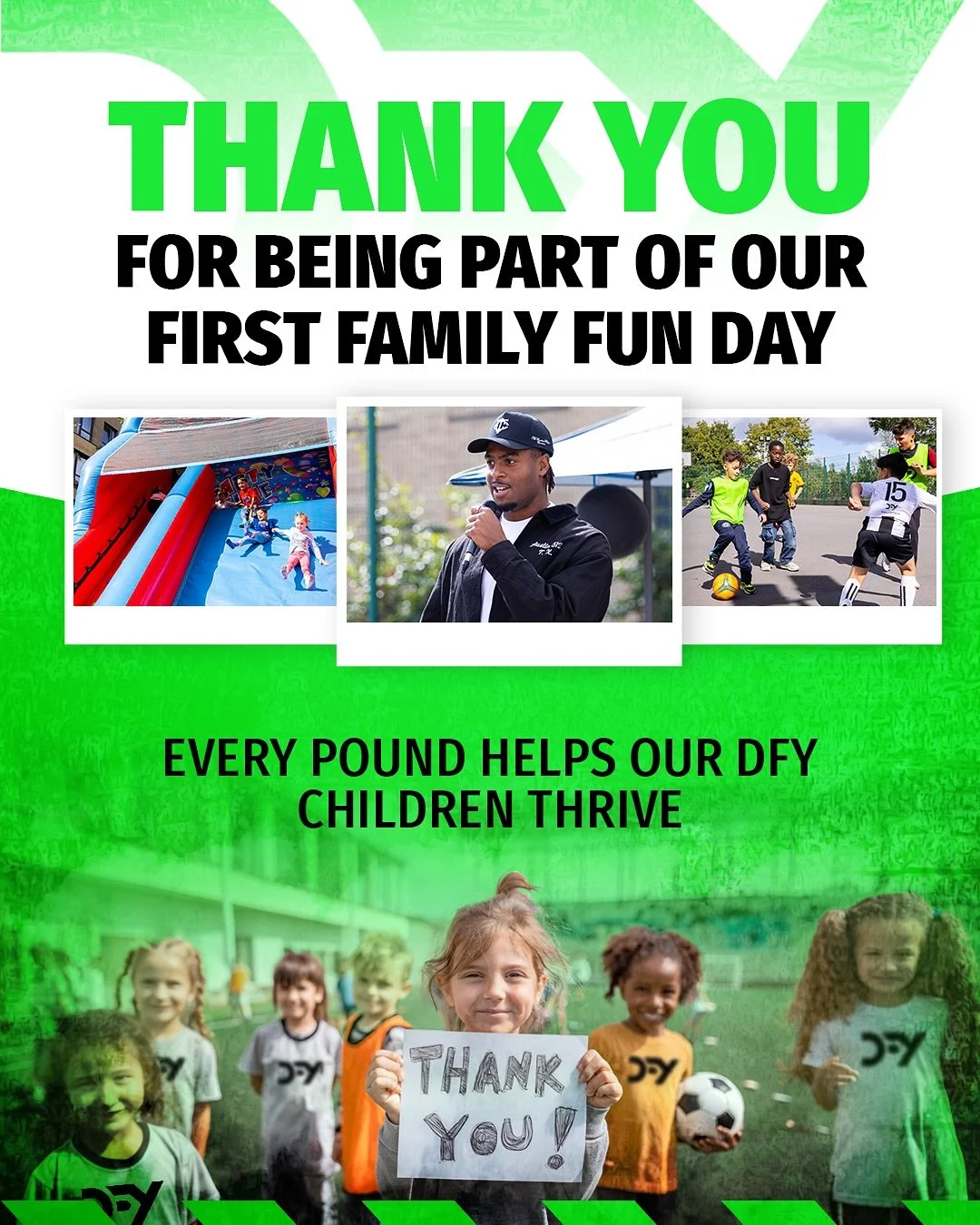 What a day! 🎉

Our first ever DFY Family Fun Day was exactly what we hoped it would be. Kids laughing, parents playing, coaches jumping in and the whole community showing up for a good time 😊👟🏀

Thank you to everyone who came, cheered, volunteere