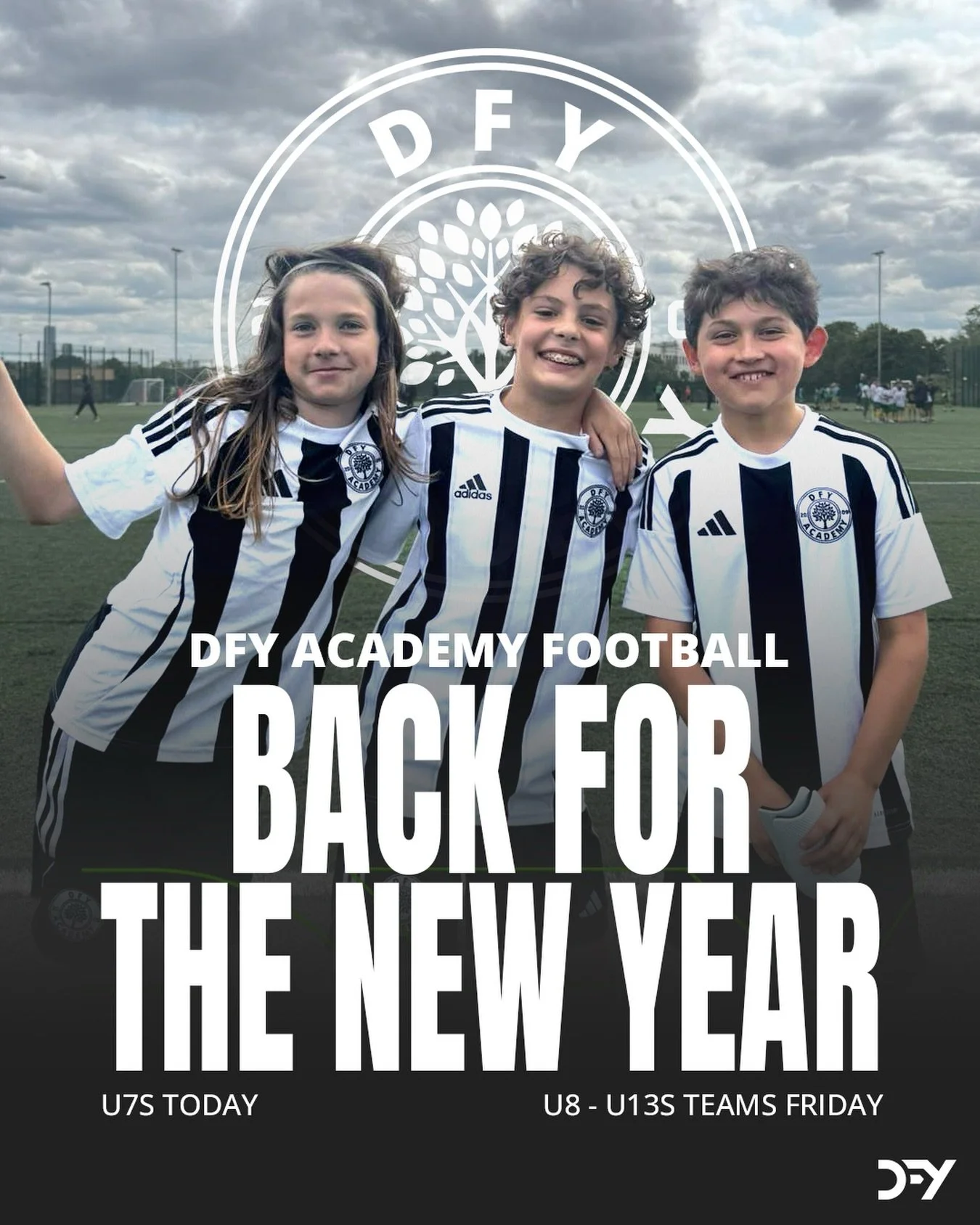 ⚽✨ DFY Academy Football is back for 2026.

We kick things off today with our Under-7s at Ark Franklin, back on the pitch and straight into the new year.

From Friday, U8 to U13 girls and boys return at Harris Lowe Academy, with all teams back in acti