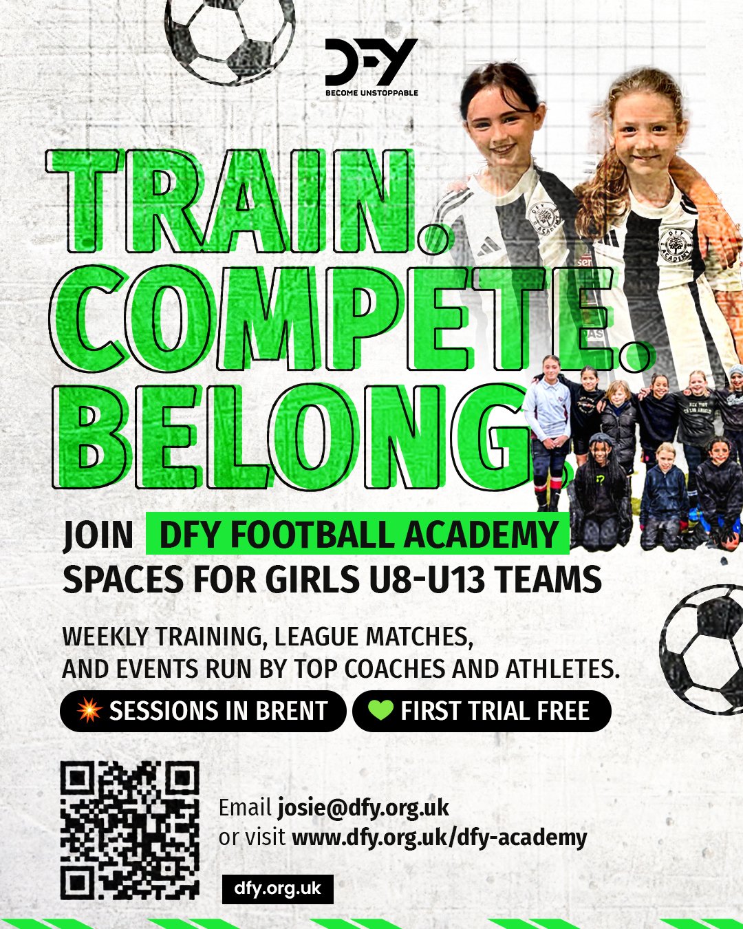 Calling all girls! 🎉
We have a few weeks left of our Summer Season and this is a great time to come and try out our football club ahead of the new season starting in September! We are a fun and inclusive club with opportunities for girls in Year 2 a